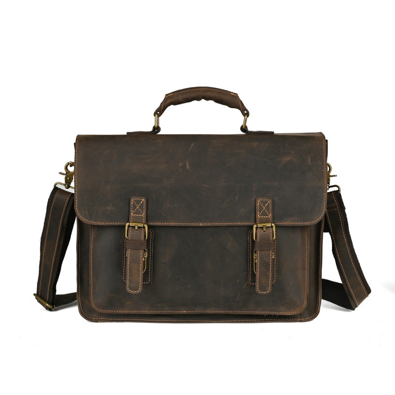 Crossbody Leather Briefcase