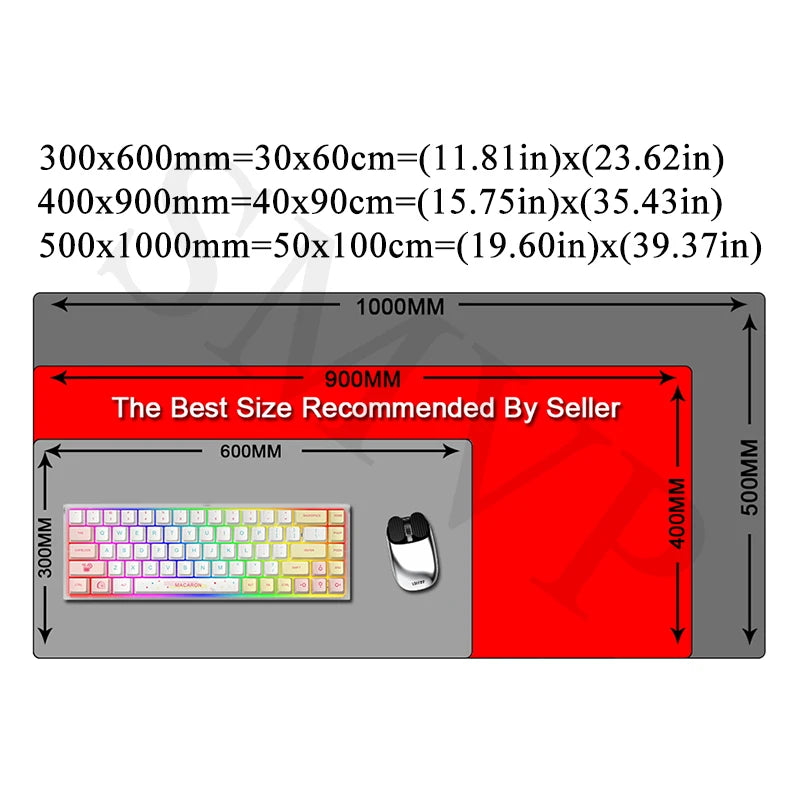 Design Locking Edge Mouse Mat Large Natural Rubber Mouse Pad Waterproof Desk Mat Gamer Mousepad Desk Pad Gaming Keyboard Mat