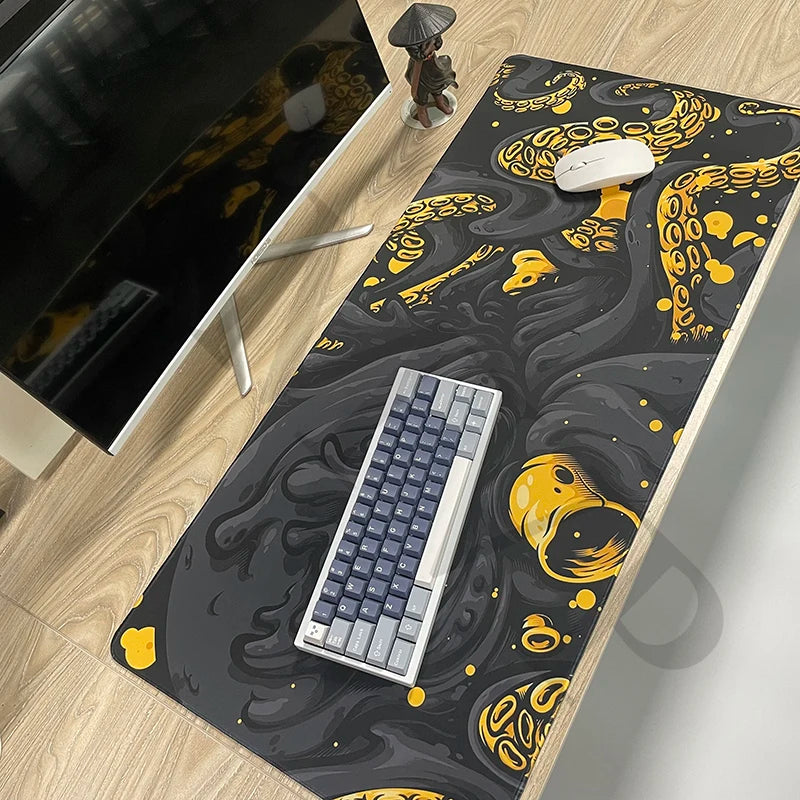 Design Locking Edge Mouse Mat Large Natural Rubber Mouse Pad Waterproof Desk Mat Gamer Mousepad Desk Pad Gaming Keyboard Mat