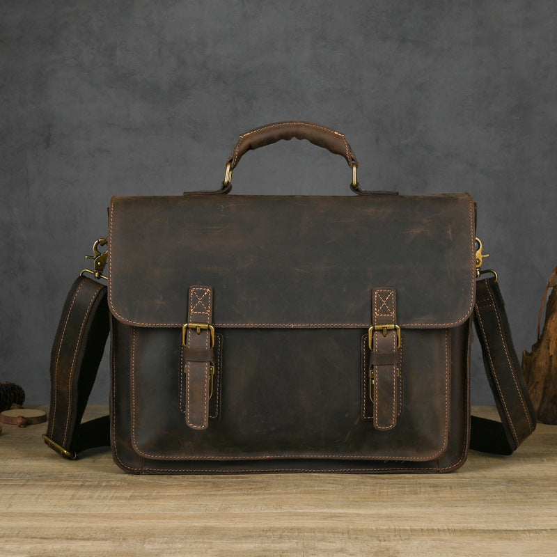 Crossbody Leather Briefcase