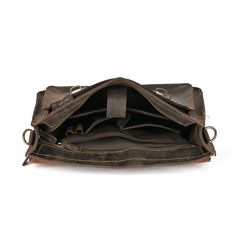 Crossbody Leather Briefcase