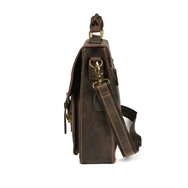 Crossbody Leather Briefcase